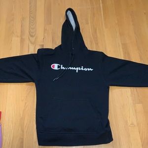 All black champion hoodie